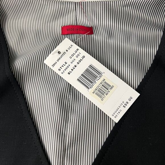 John Varvatos USA THE Black Stripes Six Button Vest Men Size Small NEW - Picture 4 of 7